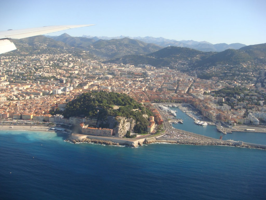 On board of the plane: a beautiful sea view