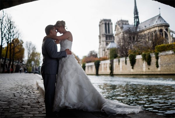 eloping at Notre Dame Cathedral