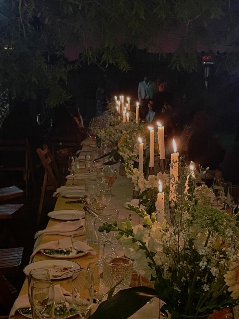 luxury wedding diner